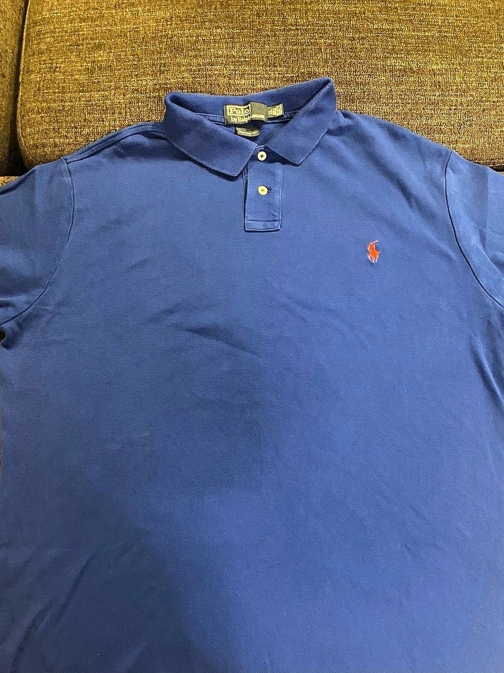 Polo by Ralph Lauren Custom Fit Polo Men's Polo Shirt in Blue XL Like New